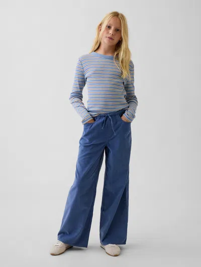 Gap Kids Corduroy Easy Wide-leg Pants In Blue