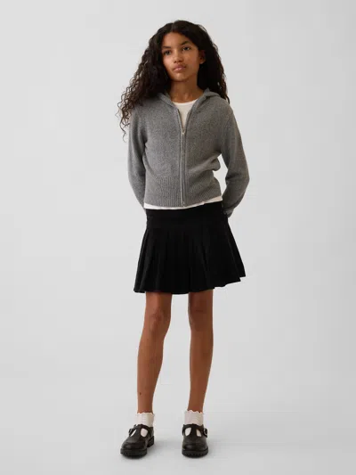 Gap Kids Corduroy Pleated Skirt In Black