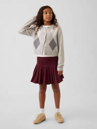 Gap Kids Corduroy Pleated Skirt In Tuscan Red