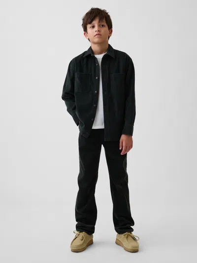 Gap Kids Corduroy Relaxed Straight Pants In Green