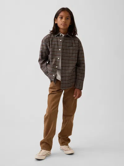 Gap Kids Corduroy Relaxed Straight Pants In Green