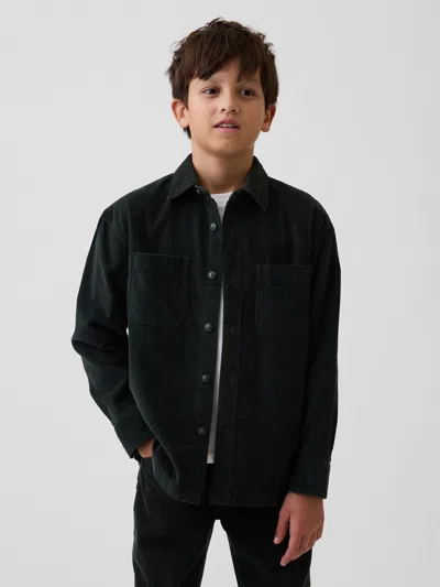 Gap Kids Corduroy Utility Shirt In Evergreen