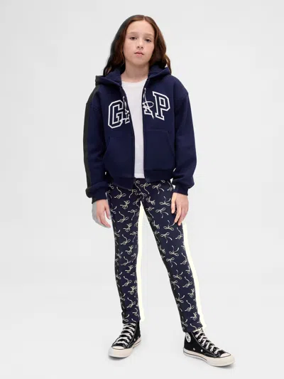 Gap Kids Cozy Leggings In Navy Bows