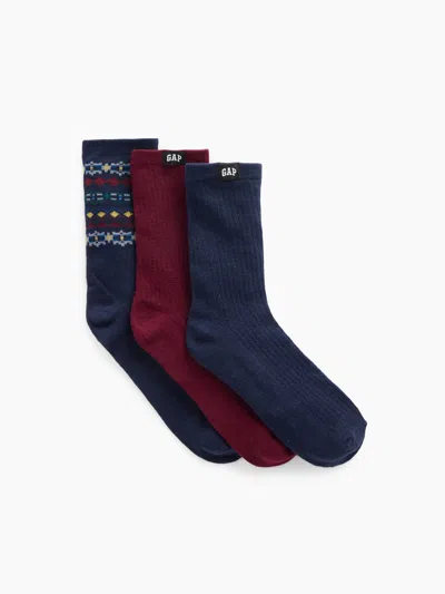 Gap Kids Crew Socks (3-pack) In Blue