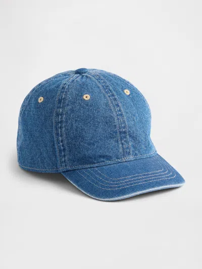 Gap Kids Denim Baseball Hat In Blue