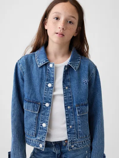 Gap Kids Denim Patch Pocket Jacket In Medium Wash