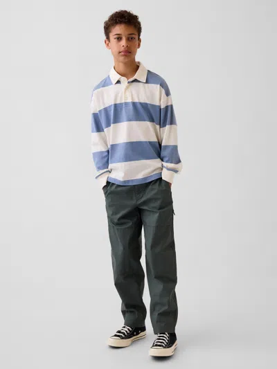 Gap Kids Double-knee Quick-dry Pants In Green Rapids