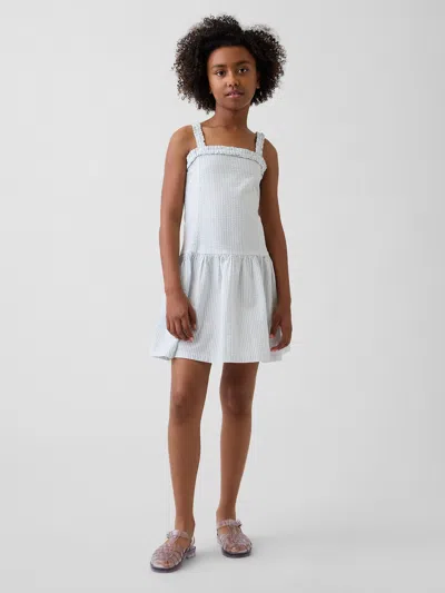 Gap Kids Drop-waist Dress In Blue Stripe