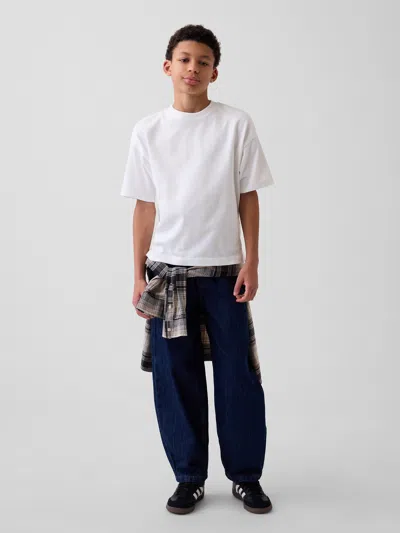 Gap Kids Easy Baggy Taper Jeans In Dark Wash