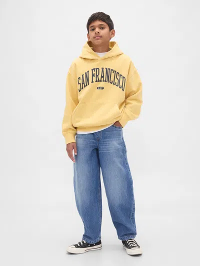 Gap Kids Easy Baggy Taper Jeans In Medium Wash