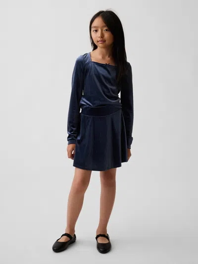 Gap Kids Easy Velour Skirt In Blue