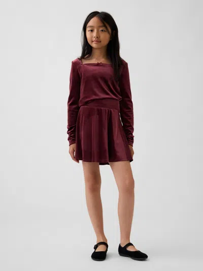 Gap Kids Easy Velour Skirt In Brown