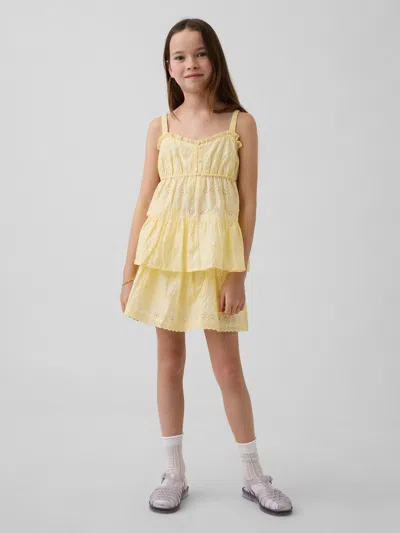 Gap Kids Eyelet Foldover Skort In Maize Yellow