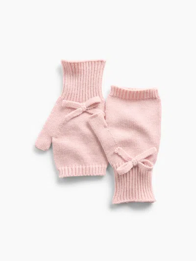 Gap Kids Fingerless Bow Mittens In Primitive Pink