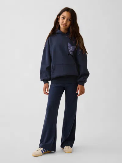 Gap Kids Foldover Flare Leggings In Vintage Navy