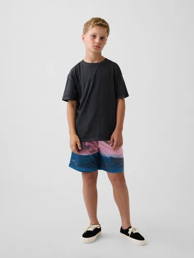Gap Kids Fit 6" Recycled Mesh Easy Shorts In Beach Pink