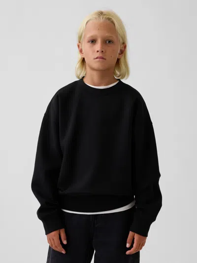 Gap Kids Fit Tech Crewneck Sweatshirt In Black