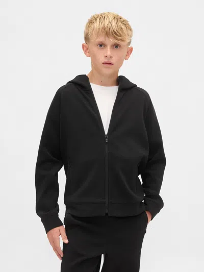 Gap Kids Fit Tech Quick-dry Zip Hoodie In Black