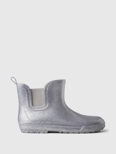 Gap Kids Glitter Rain Boots In Silver Metallic