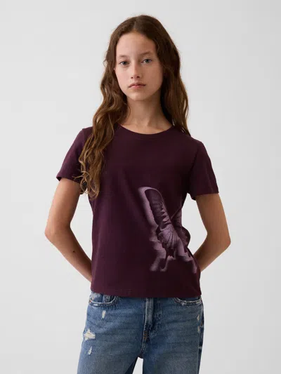 Gap Kids Graphic T-shirt In Bordeaux Red