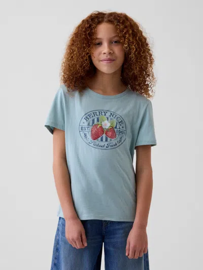 Gap Kids Graphic T-shirt In Fresh Water