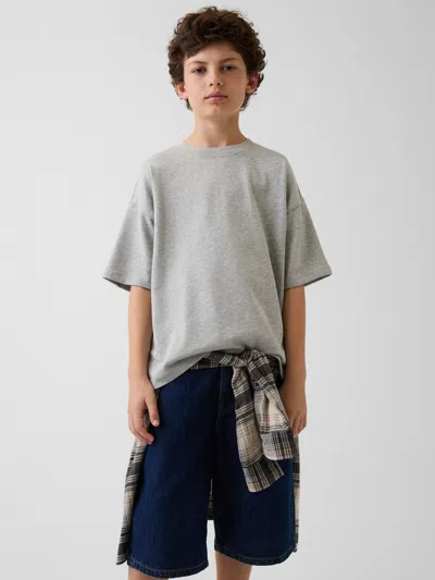 Gap Kids Heavyweight Oversized T-shirt In Gray