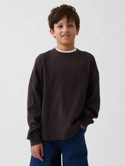 Gap Kids Heavyweight Oversized T-shirt In Terra Brown