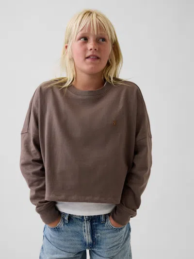 Gap Kids Heavyweight Oversized T-shirt In Toasted Almond Brown