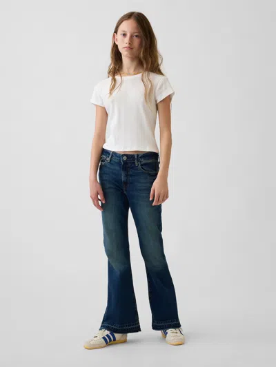 Gap Kids High Rise '70s Flare Jeans In Dark Wash