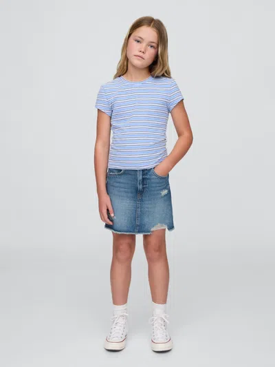 Gap Kids High Rise Denim Skirt In Medium Wash
