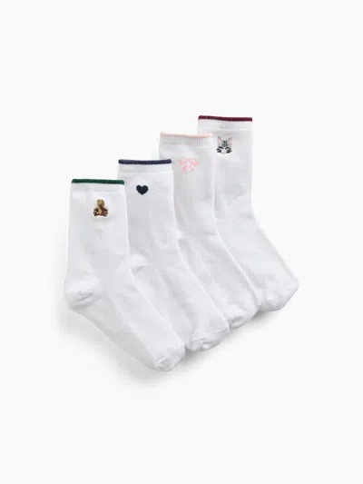 Gap Kids Icon Rib Crew Socks (4-pack) In Yellow