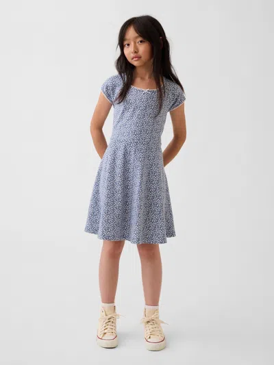 Gap Kids Jersey Dress In Blue Floral