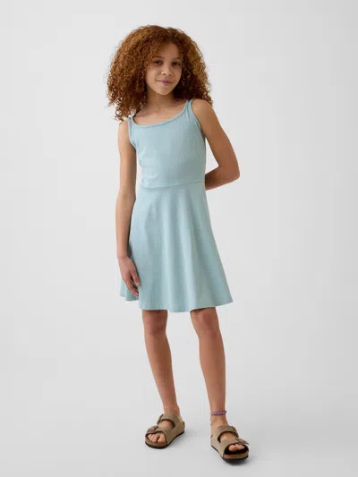 Gap Kids Jersey Tank Dress In Fresh Water Blue