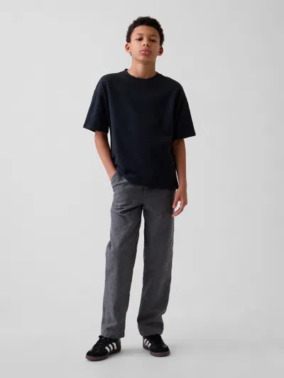 Gap Kids Linen-cotton Relaxed Easy Pants In Black