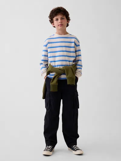 Gap Kids Loose Cargo Pants In Moonless Night