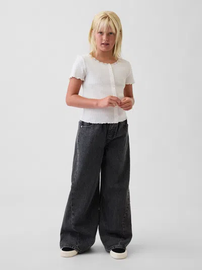 Gap Kids Low Rise Easy Baggy Jeans In Black