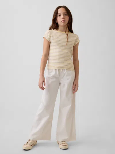 Gap Kids Low Rise Easy Baggy Jeans In White Denim