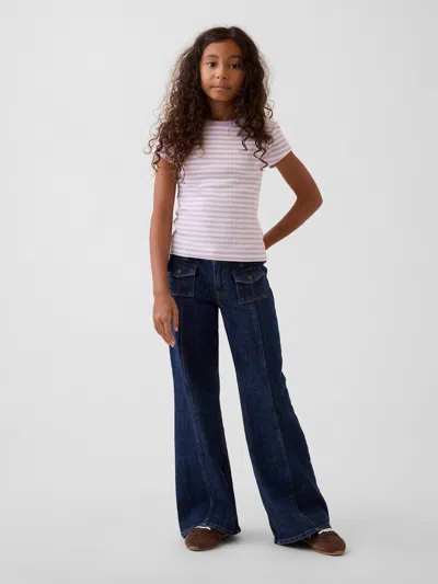 Gap Kids Low Rise Relaxed Flare Jeans In Dark Wash