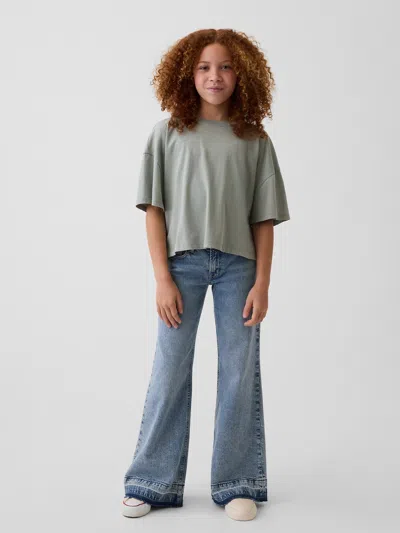 Gap Kids Low Rise Relaxed Flare Jeans In Light Wash