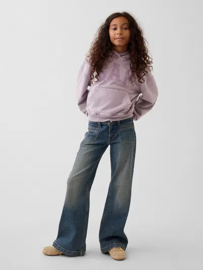 Gap Kids Low Rise Relaxed Flare Jeans In Medium Wash