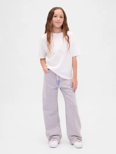 Gap Kids Low Rise Stride Wide-leg Jeans In Pink