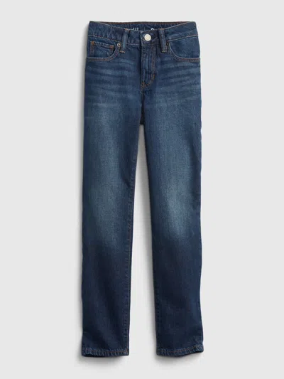 Gap Kids Mid Rise Girlfriend Jeans In Dark Wash