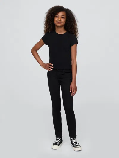 Gap Kids Mid Rise Skinny Jeans In Black Wash