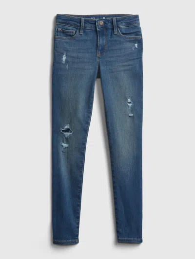 Gap Kids Mid Rise Super Skinny Jeans In Medium Wash