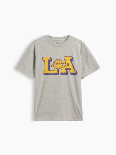 Gap Kids Nba Relaxed Graphic T-shirt In Gray