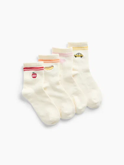 Gap Kids Nyc Icon Half-crew Socks (4-pack) In Multi