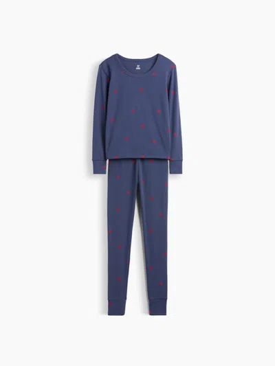 Gap Kids Organic Brushed Cotton Print Pj Set In Heart Print