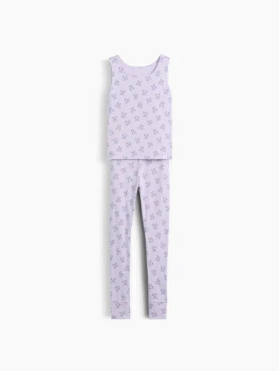 Gap Kids Organic Brushed Cotton Tank & Leggings Pj Set In Brannan Bear Lavender