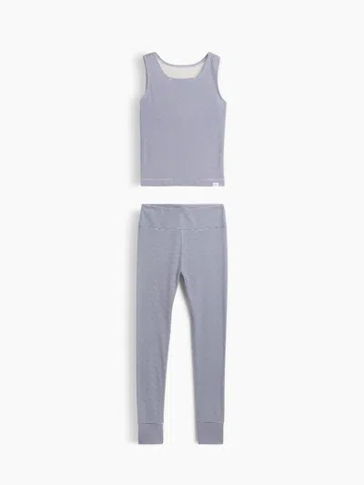 Gap Kids Organic Brushed Cotton Tank & Leggings Pj Set In Stripes White