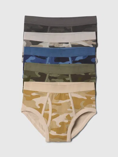 Gap Kids Organic Cotton Camo Briefs (5-pack) In Camo Multi Pack
